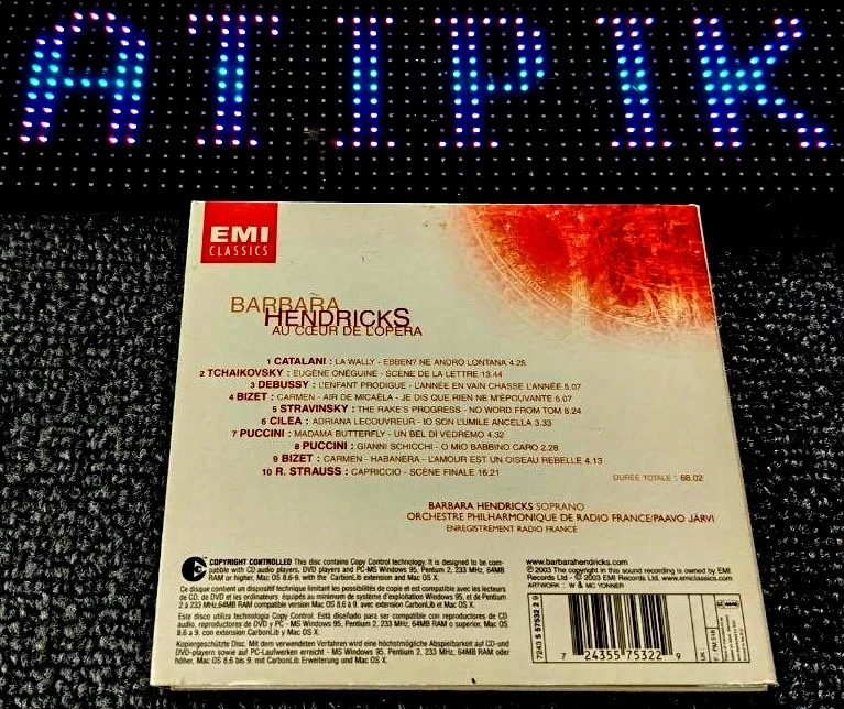 🎭 Cd Barbara Hendricks - No coração da Opera Opera Airs d'Operas Emi 2003 🎶 – photo 2